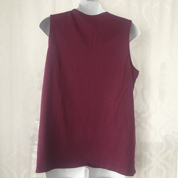 Coldwater Creak Embroidered Purple Sleeveless Top - Picture 3 of 5